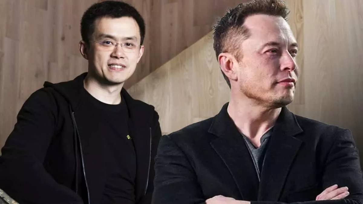 Elon Musk Changpeng Zaho Twitter